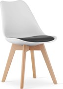 PROMO SCAUN ALB-NEGRU BALI MARK CU PICIOARE DIN FAG CALITATE II