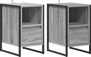 vidaXL Noptieră 2 pcs Gri Sonoma 39,5 x 30 x 50 cm Lemn compozit
