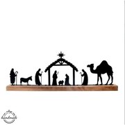 Scenă Nașterea Orion din lemn de mango și metal, 50,5 x 5 x 18 cm