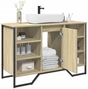 vidaXL Dulap chiuvetă baie, stejar sonoma, 91x35x60 cm, lemn prelucrat