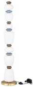 Lampadar LED decorativ ceramica maro, albastru, alb, PALO