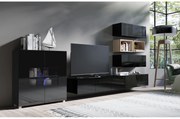 Mobilier living Calabria C28 BLACK (Negru + Stejar artisan) (fără iluminat). 1051567