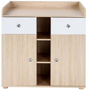 Masă de infasat bebe din stejar, 92 cm