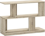 HOMCOM Măsuță de cafea modernă în formă de S cu 4 rafturi 90x30x61 cm Lemn | Aosom Romania