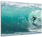 Tablou pe sticlă cu surferi (70x50 cm)