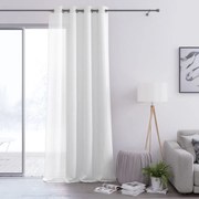 Draperie alba cu model ajurat, OLVA 140x250 cm