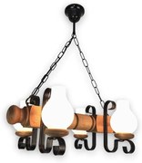 Lustră pe lanț Brilagi RUSTIC 4xE14/40W/230V fag