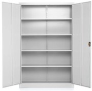 Dulap metalic universal 120 x 40 x 185 cm, încuietoare cilindrică, gri - ral 7035
