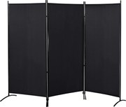 HOMCOM Paravan interior cu 3 panouri, separeu pliabil pentru spatii din metal si poliester, 253x50x182cm, bej | Aosom Romania