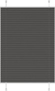 vidaXL Jaluzea plisată negru 90x100cm Lățime țesătură 89,4 cm poliester