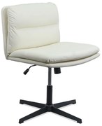 Scaun de relaxare crem REL 407 din piele ecologică cu balans și reglaj pe înălțime