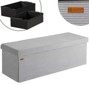 Deuba Bancă de depozitare 114x38x38 cm - gri