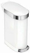 Simplehuman Coș pentru pedale Slim 45 l, alb