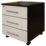 Office Wenge/Ladin Comoda Birou 3 sertare