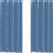 vidaXL Perdele Voile cu Oelii 2 buc Albastru Regal