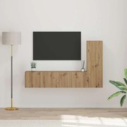 vidaXL Set comodă TV Pe perete 3 pcs stejar artizanal 60 x 30 x 30 cm