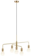 Pendul cu 5 surse de iluminat modern Gloom alama