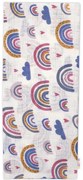 Baby Nellys Scutec de bumbac de calitate - Tetra Premium, 70x80 cm - Curcubeu, roz/albastru