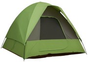 Outsunny Cort auto, cort de camping, cort de călătorie, pentru 4-5 persoane, fibră de sticlă, poliester, verde, 300 x 300 x 230 cm | Aosom Romania
