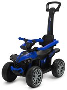 Baby Mix Tricicletă pentru copii cu bară deghidare Mega Prime EVA, albastră