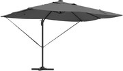 vidaXL Umbrelă de soare Manual cu blocare Antracit 352 x 251 x 265 cm