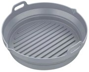 Set 2 forme din silicon pentru Airfryer Klausberg KB 7789, 20x21.3 cm, Pana la 230°C, Rotund, Fara BPA, Gri