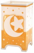 Veioza camera copii cu detalii ce stralucesc in intuneric, Moon Light portocaliu 63230J DB