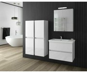 Dulap cu oglinda suspendat Drop Luxus alb 2 usi 60 cm