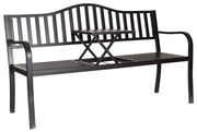 Bancă cu masă de depozitare Happy Green Rea 150 x60 x 85 cm, negru