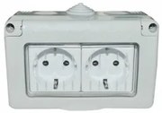 Priza schuko dubla aplicata IP55 TOPELECTRO