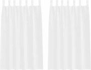 vidaXL Cortină din Voile cu perdele 2 pcs Alb 175 x 140 cm Poliester