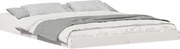 vidaXL Cadru de pat Alb 160 x 200 cm Lemn de pin masiv