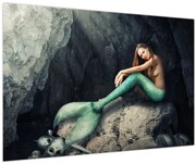 Tablou - Sirena pe stâncă (90x60 cm)