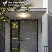 Brilagi Plafonier LED ultra-subțire pentru baie, 18 W, 230 V, Ø 30 cm, aur roz, IP54