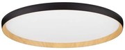 Plafoniera LED design decorativ VOMOS negru/lemn D-60cm