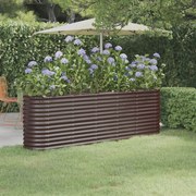 vidaXL Strat înălțat grădină 224x40x68 cm oțel galvanizat
