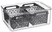Cutie organizare Frigider Tiny, acril, cu capac, 32.5 x 12 x 22.5 cm
