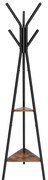 Cuier pentru haine cu 2 rafturi Design industrial Maro+Negru
