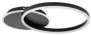 Plafoniera LED cu Telecomanda, Design Geormetric, RINGS 2 negru