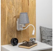 Lampă LED de perete Brilagi NUBILA 1xE27/25W/230V + LED/3W alb/gri