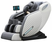 Fotoliu masaj IGNIUS, AI Voice, Incalzire, Bluetooth, Tableta ecran tactil color, Zero Gravity, 2 Boxe, Moduri Automate, Reglarea intensității masajului, Piele PU Premium, Gri