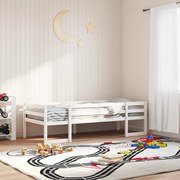 vidaXL Cadru de pat pentru copii, alb, 75x190 cm, lemn masiv de pin