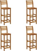 vidaXL Taburete de bar, 4 buc., lemn masiv de acacia