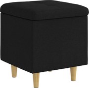 vidaXL Ottomană de depozitare cu pernă Negru 40 x 40 x 45 cm țesătură