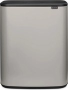 Cos de gunoi Brabantia Bo Touch 1010456, 2x30 l, Deschidere lina si silentioasa, Gri