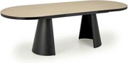 Masa extensibila GIACOMO, stejar/negru, 180/240x100x76 cm