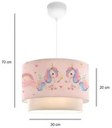 Lustră pentru copii CANDY 1xE27/40W/230V roz