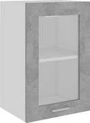 vidaXL Dulap de sticlă suspendat “Lyon” gri beton 40x31x60 cm