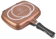 Tigaie grill dubla HERENTHAL HT-CDF32M, 32cm, Marmura, Copper