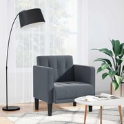 vidaXL Canapea scaun cu cotiere, gri închis, 53 cm, catifea